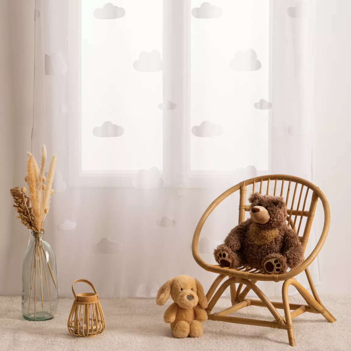 Voilage enfant (140 x 240 cm) Nuage Blanc