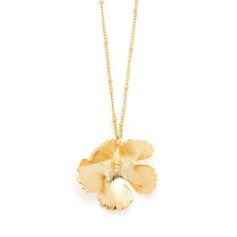 collier fleur doré à l'or fin - ORPHÉE