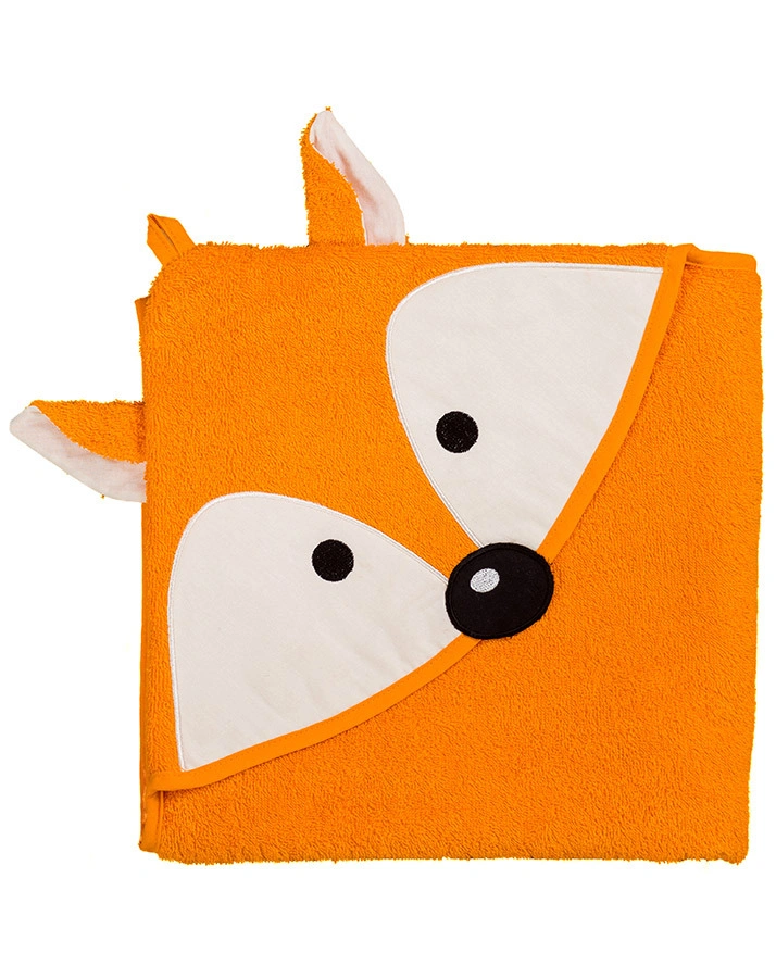 Kapuzenhandtuch FUCHS (100x100) in orange