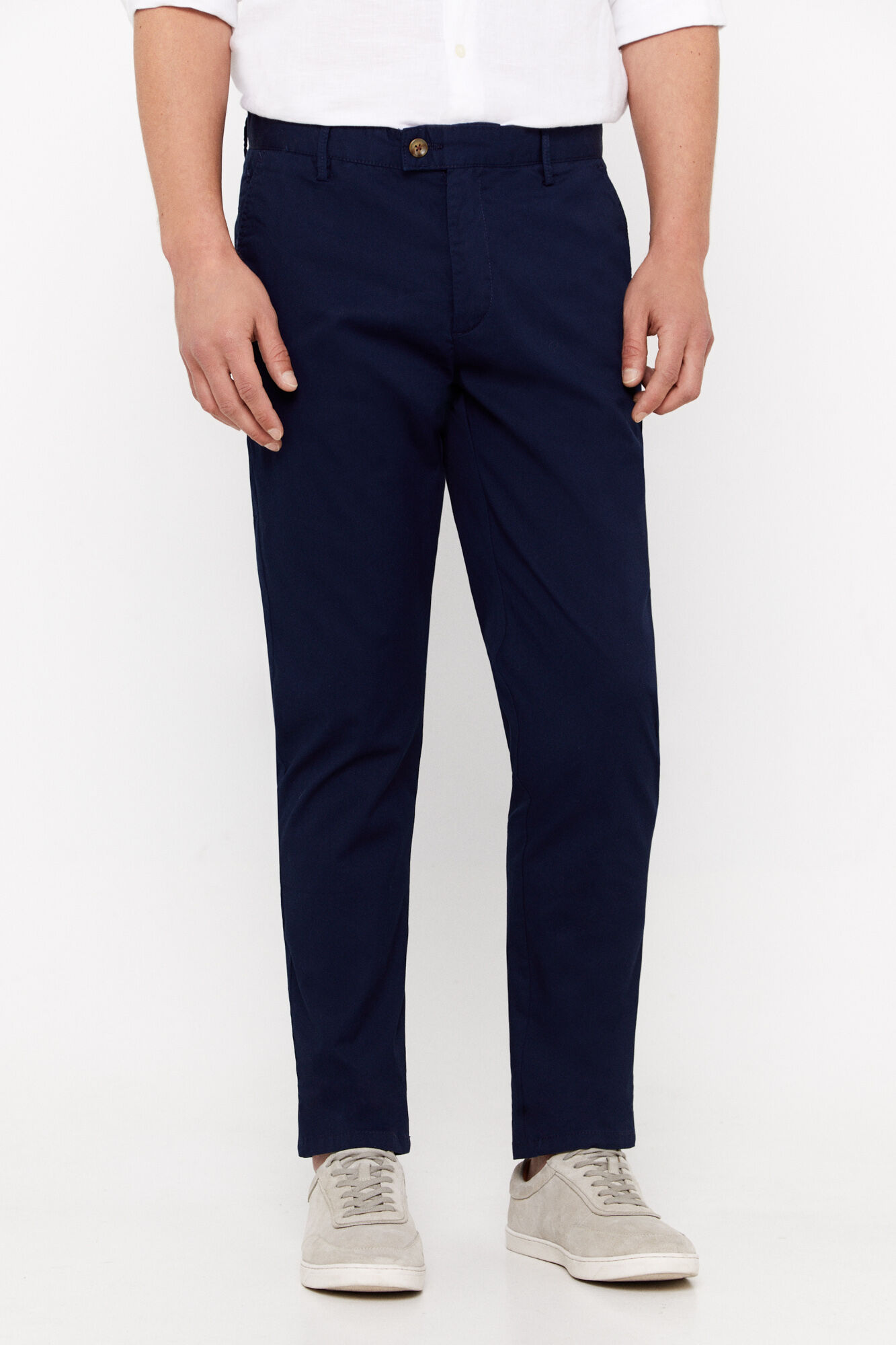 Pantalón chino ligero slim fit - Azul marino