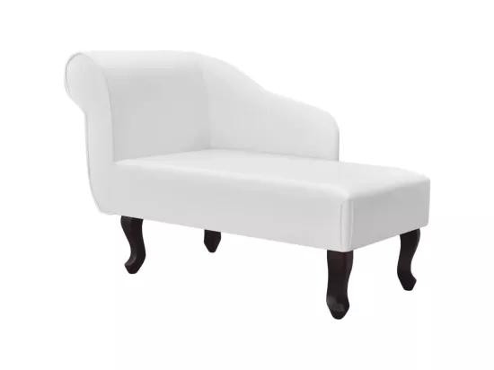 Chaise longue Blanc Similicuir Luka