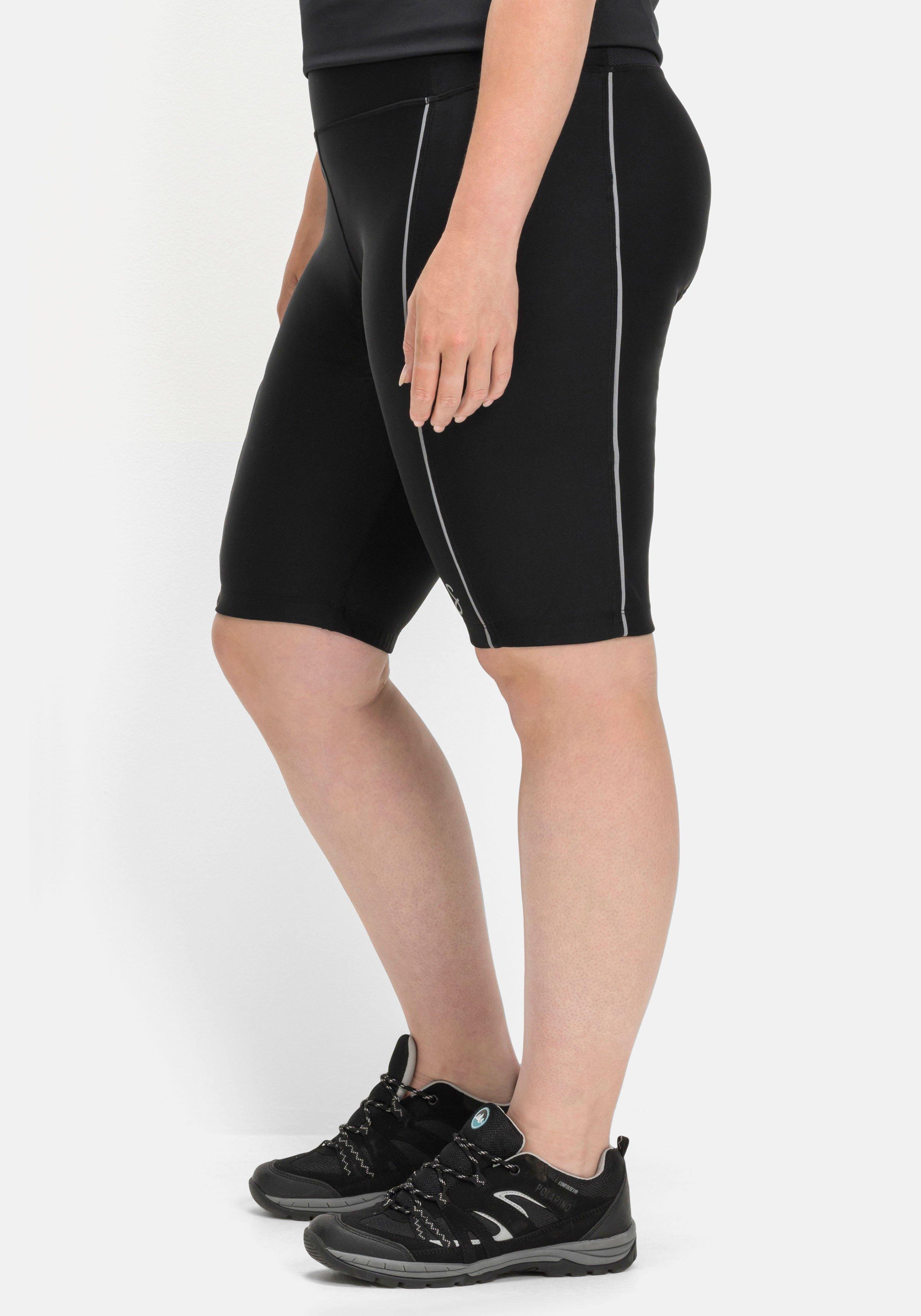 Radlerhose mit Polsterung und Reflektoren