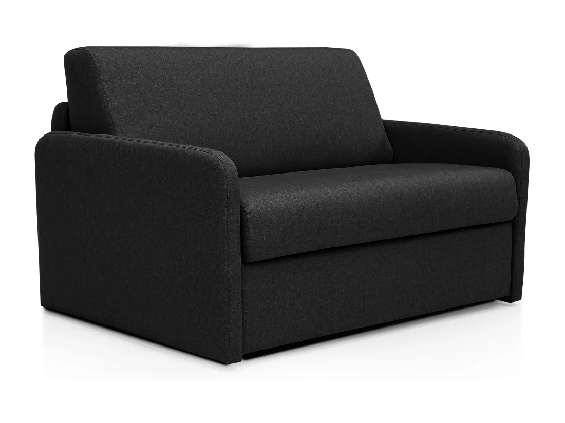 Fauteuil convertible express en tissu gris anthracite - Couchage lattes larges 70 cm - NADOA