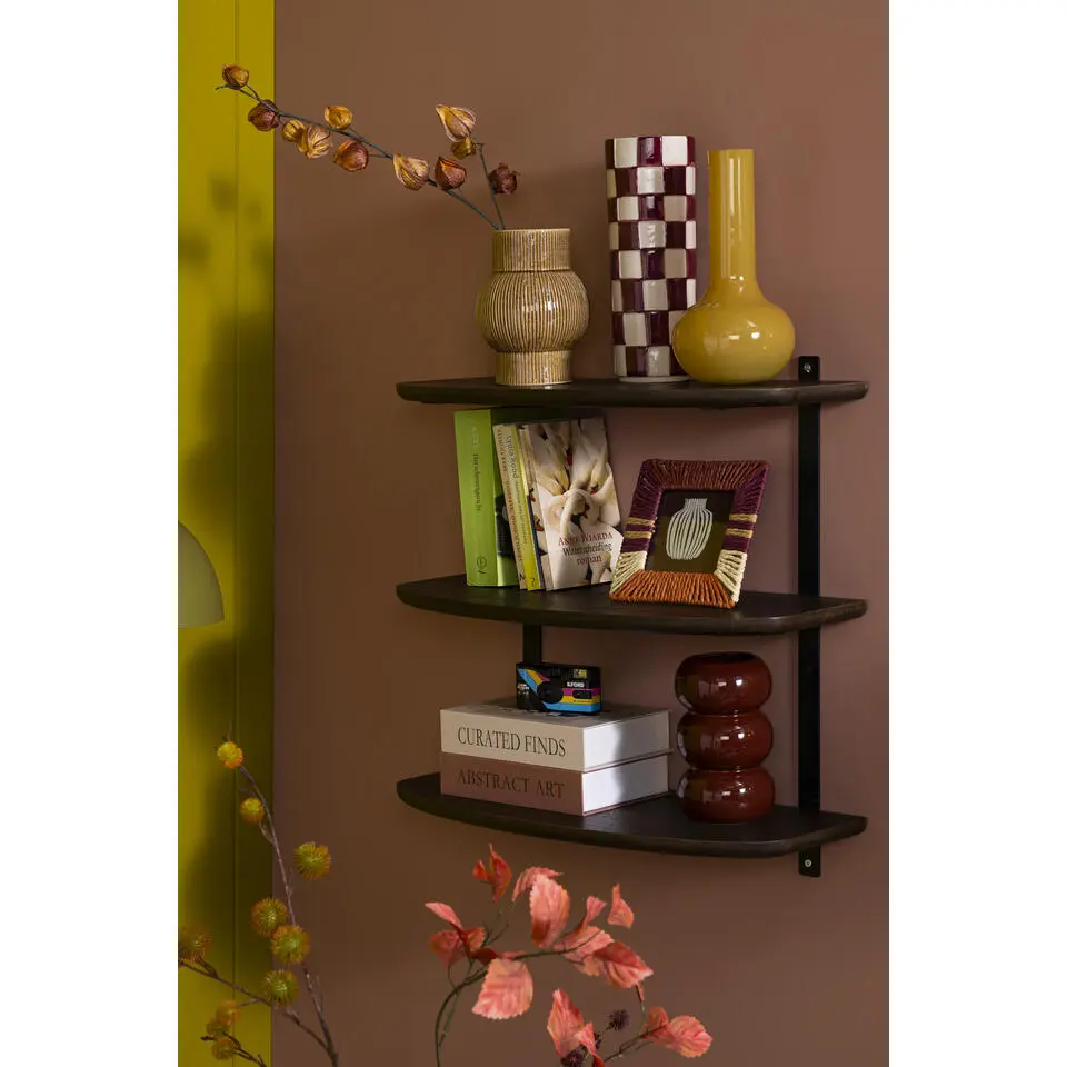 Wandrek Daan - donkerbruin essenhout - 60x60x24 cm