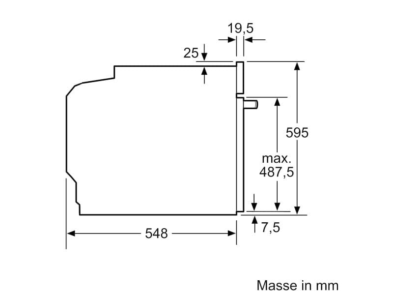 Siemens Einbauherd HE510ABR0C EU 60, Schwarz/Silber Backofen