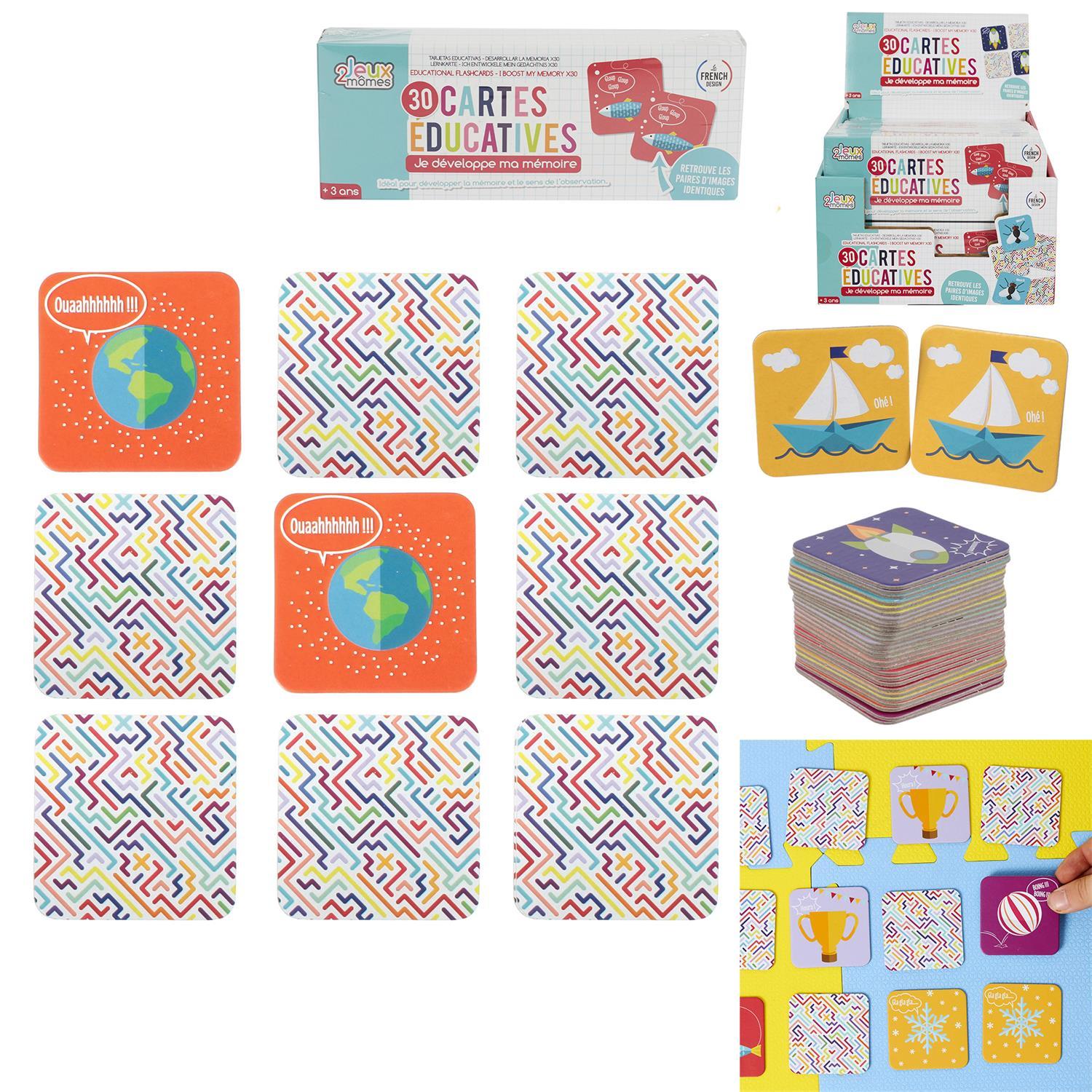 CARTE EDUCATIVE JE DEVELOPPE MA MEMOIRE X30 PIECES