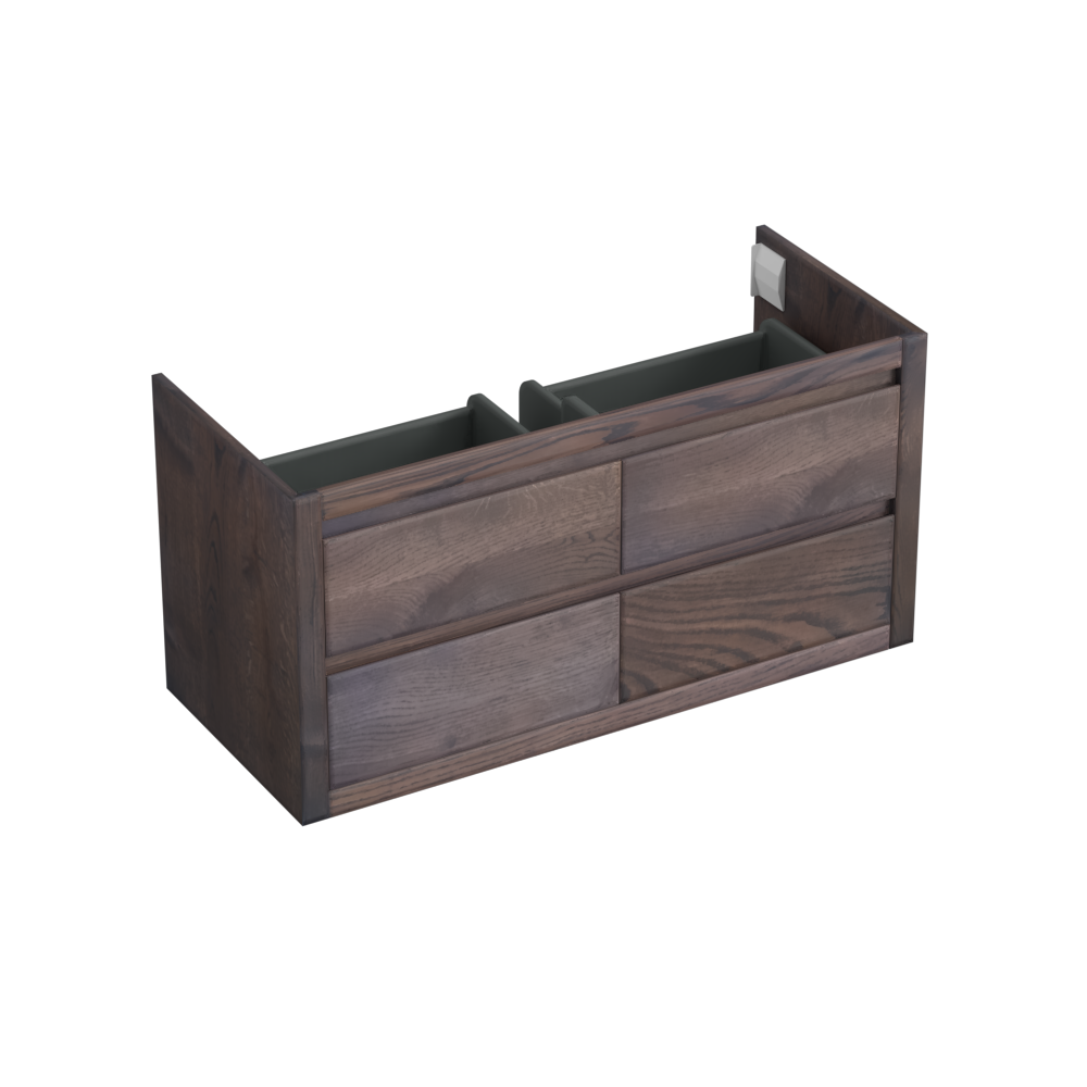 Forzalaqua Gela badmeubel 120cm charcoal met Palermo wastafel graniet gekapt met kraangat