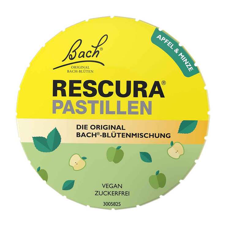 Bachblüten Original Rescura Pastillen Apfel-Minze, 50 g