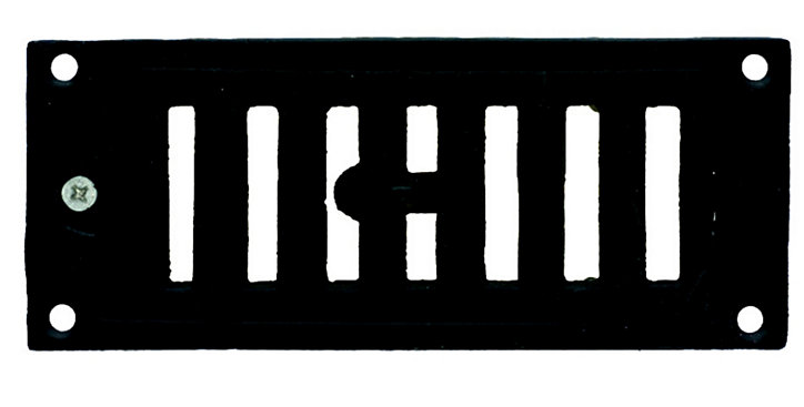 Grille d'arrivée d'air en fonte noir réglable 175 x 75 mm DMO