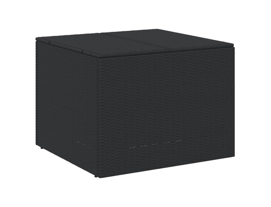 VIDAXL - Coffre Boîte de rangement de jardin noir 291l résine tressée