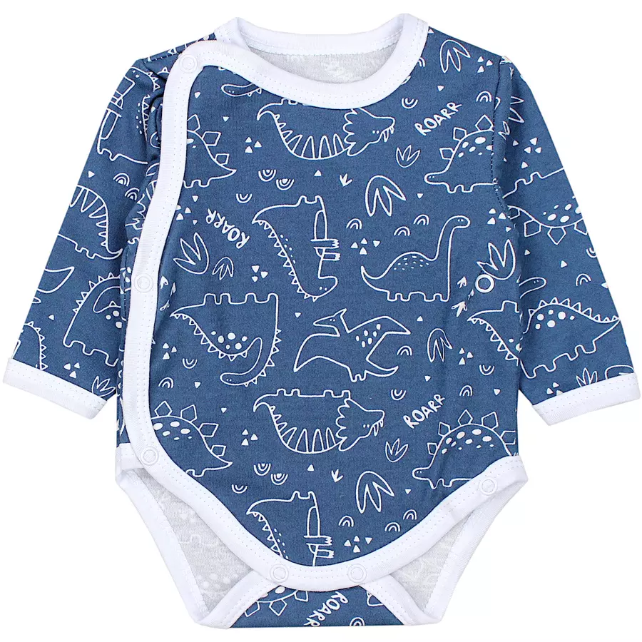 TupTam Baby Langarm Wickelbody 5er Pack blau Modell 1