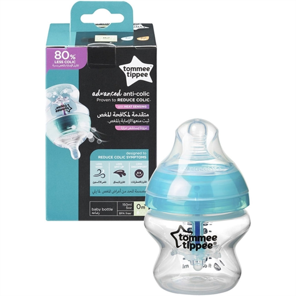 Sutteflaske m/Varmeindikator - Anti-Kolik 150 ml