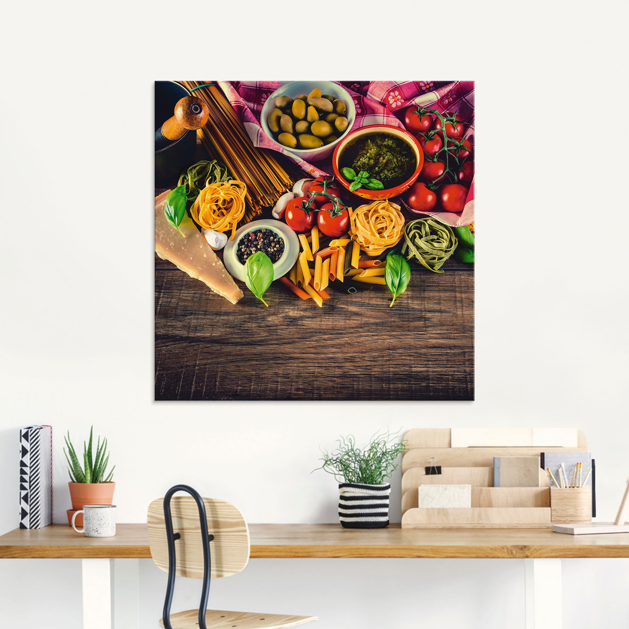 Artland Glasbild »Italienisch mediterrane Lebensmittel« Lebensmittel 1 Stk. tlg. in verschiedenen Grössen