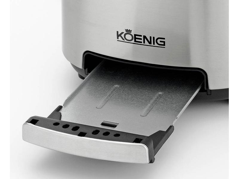 Koenig Toaster Steel Line Schwarz/Silber Toaster