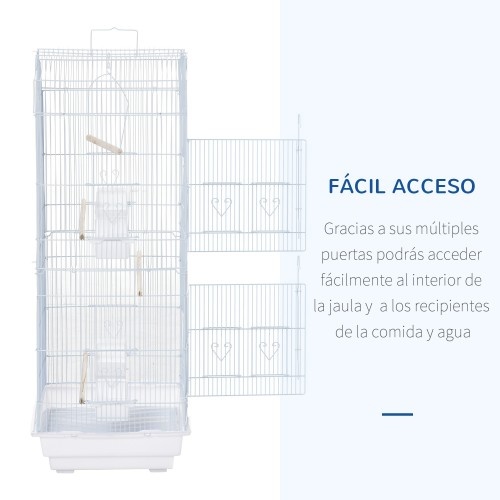 gaiola de metal branca para pássaros