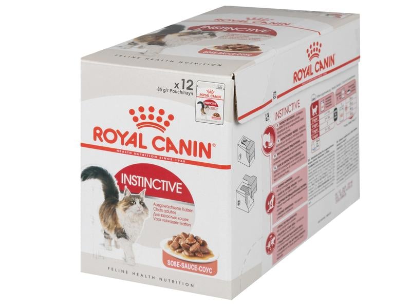 Royal Canin Nassfutter Instinctive in Sosse, 12 x 85 g Alleinfuttermittel für ausgewachsene Katzen