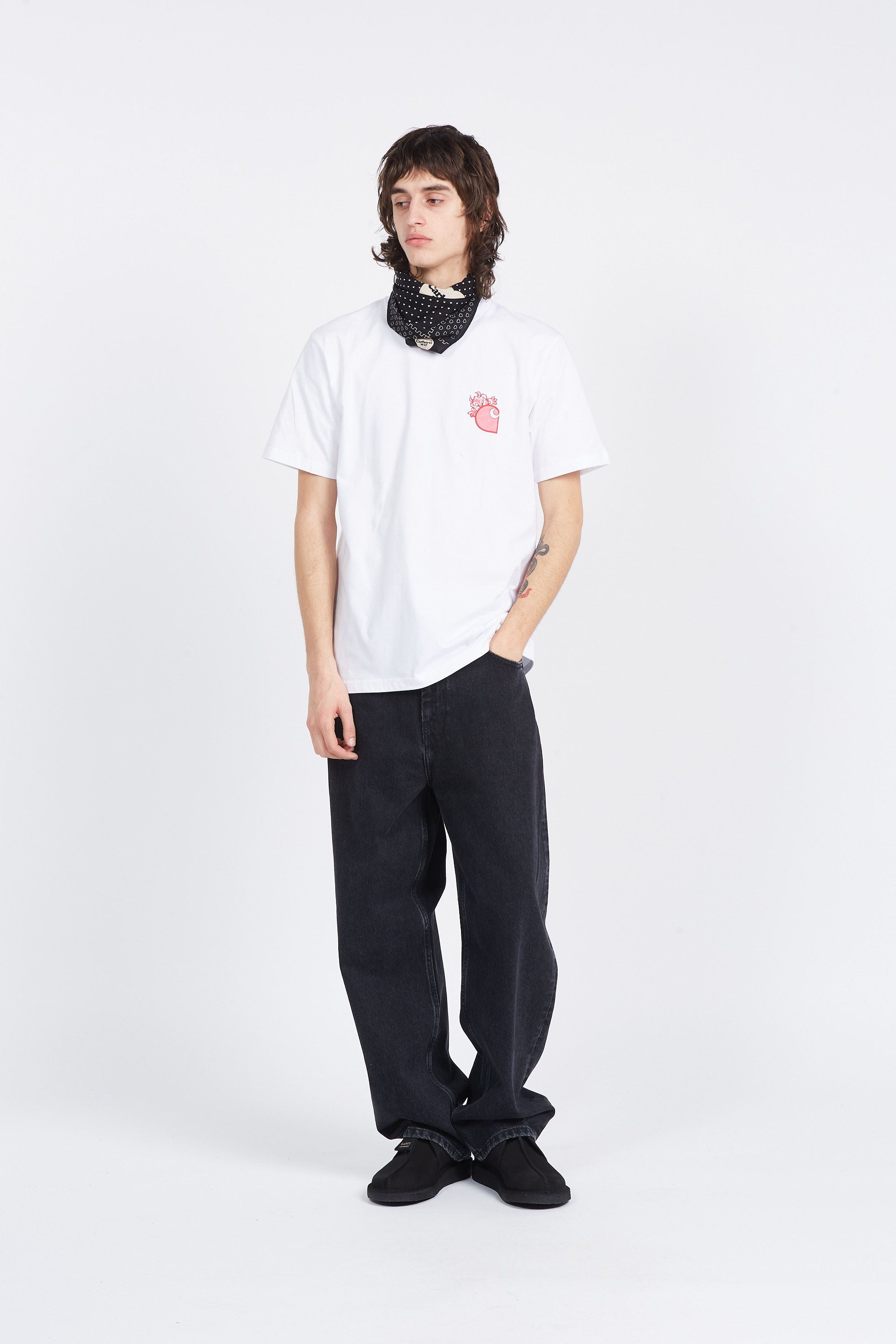 CARHARTT WIP T-shirt S/S Little Hellraiser T-Shirt Blanc