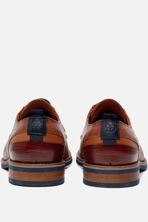 Van Lier Amalfi Veterschoenen cognac Leer