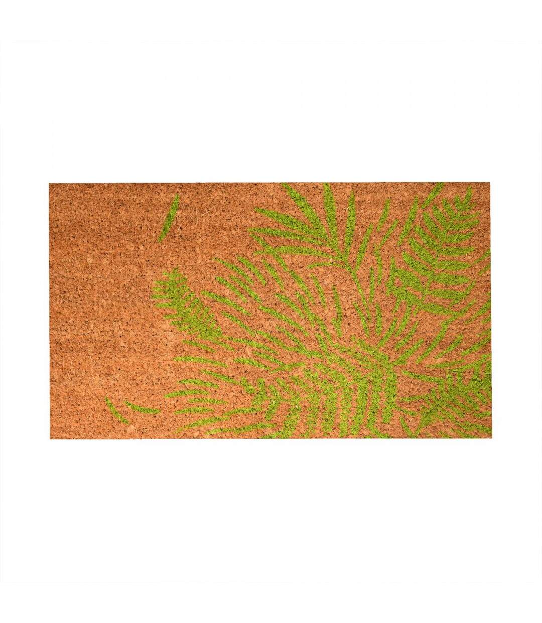 Paillasson COCO FEUILLE Beige 40x60 en coco idéal pour une entrée