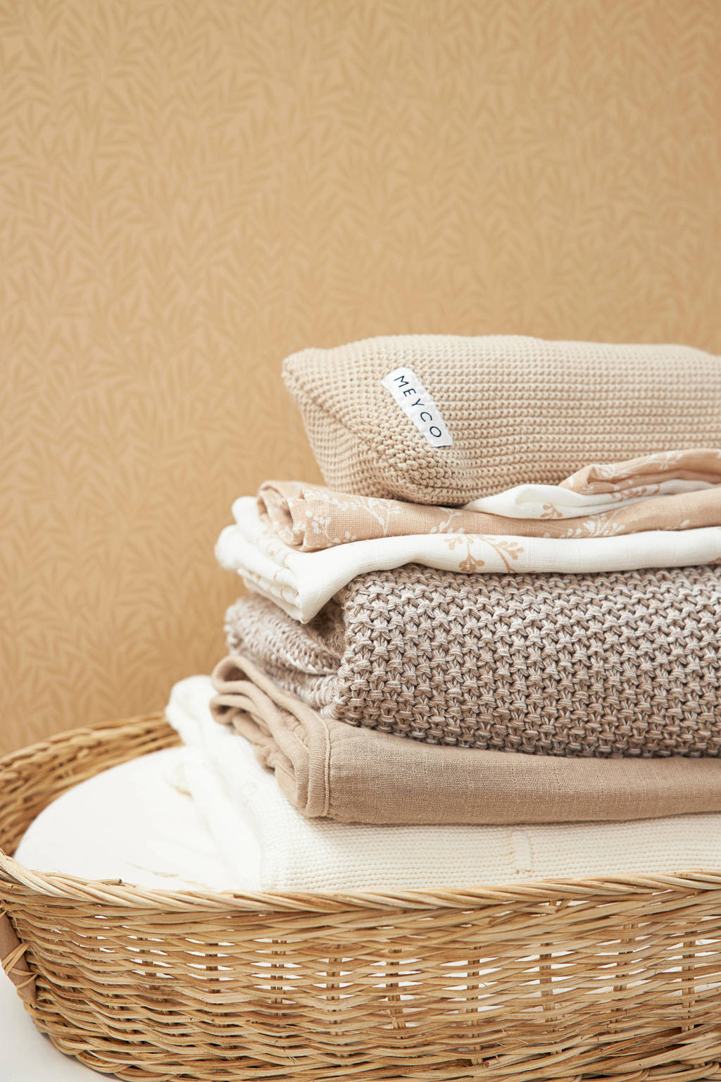 hydrofiel baby washandje - set van 3 Branches sand