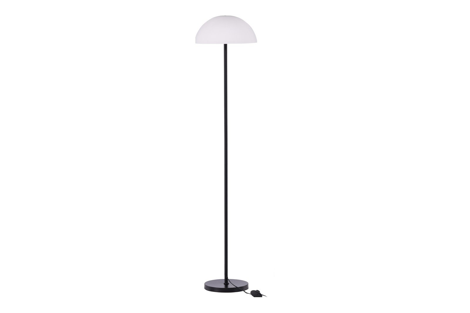Ferrand gulvlampe Sort med hvit glass skjerm