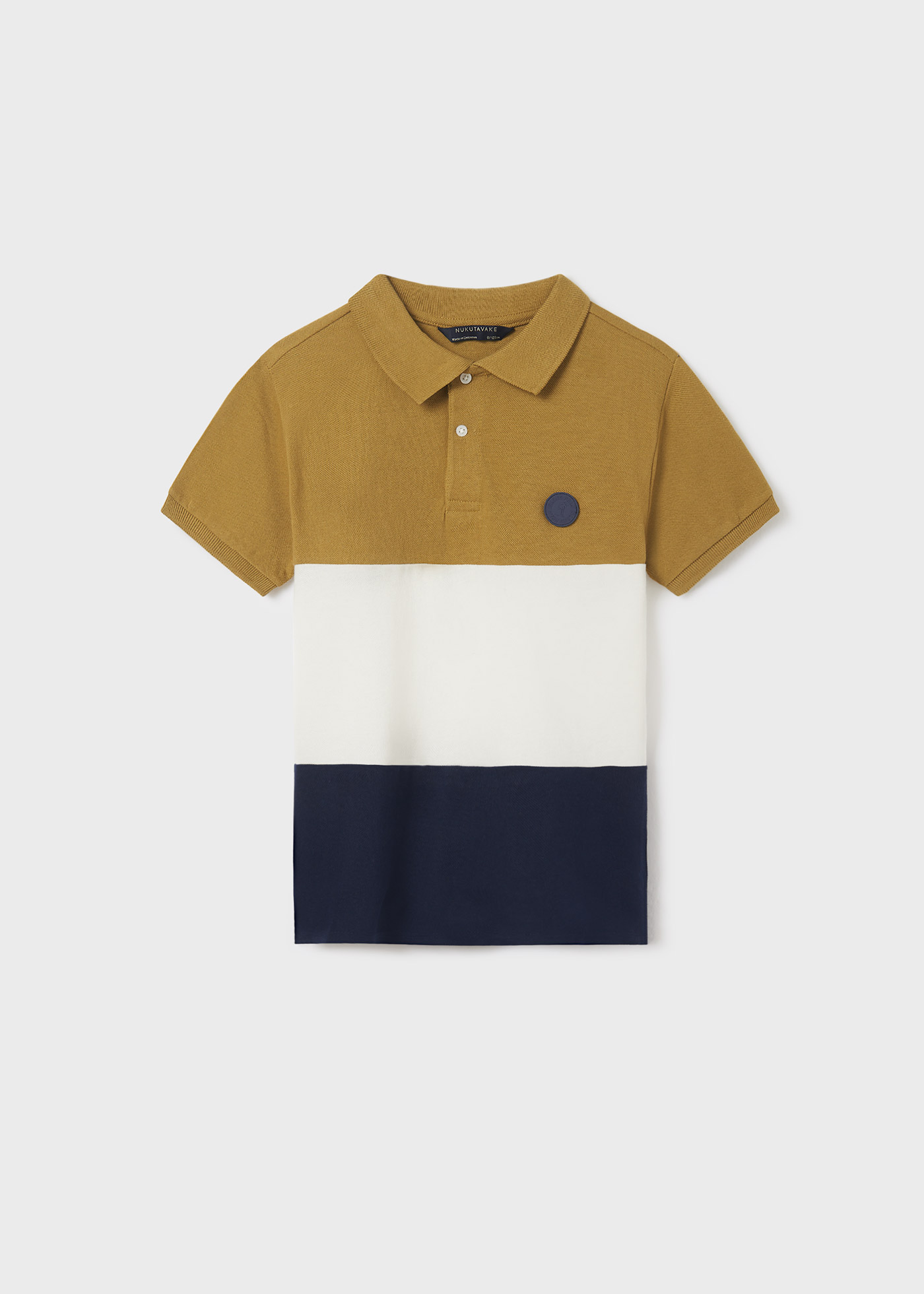 Camisa polo infantil de algodão com estampa