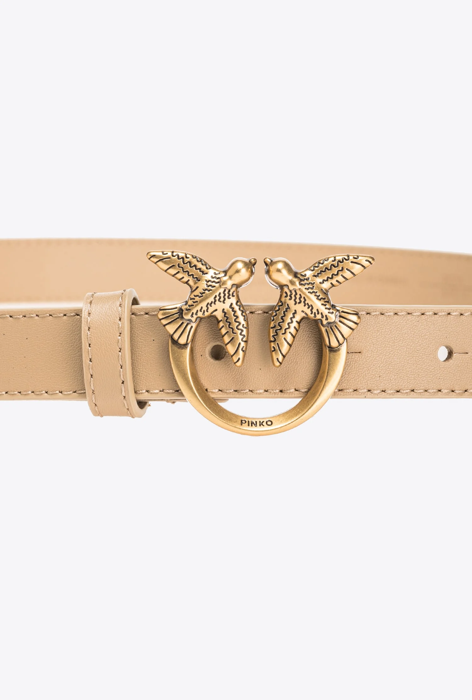 Fine ceinture love birds | Marron