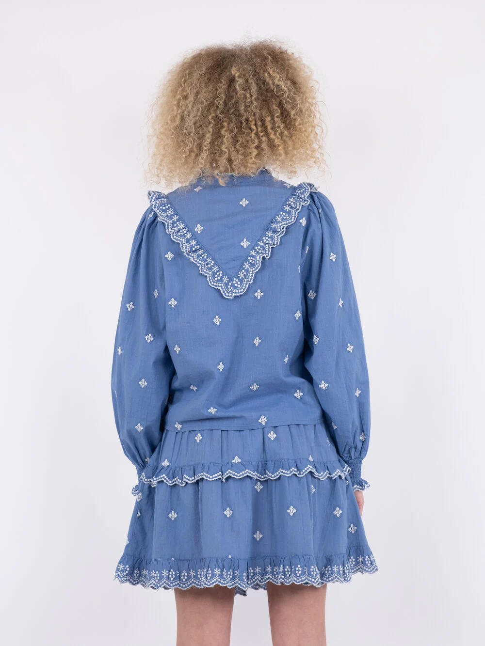 Neo Noir  Degas bluse - Dusty Blue
