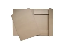 Klapmappe, 3-klap, brun karton, 600 g, A3