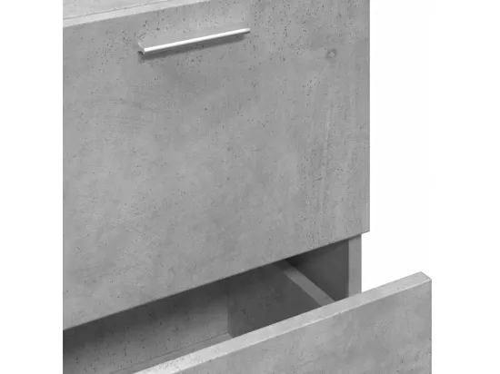 Armoire d'évier gris béton 40x37x59 cm bois d'ingénierie