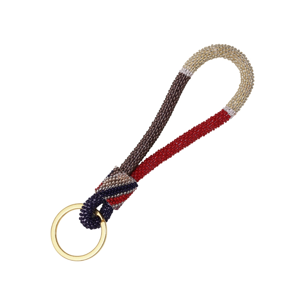 Artisan Treasure  Lily nøglering - mørkeblå/rød/guld/brun