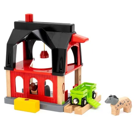 BRIO Tierscheune mit Heuwaggon