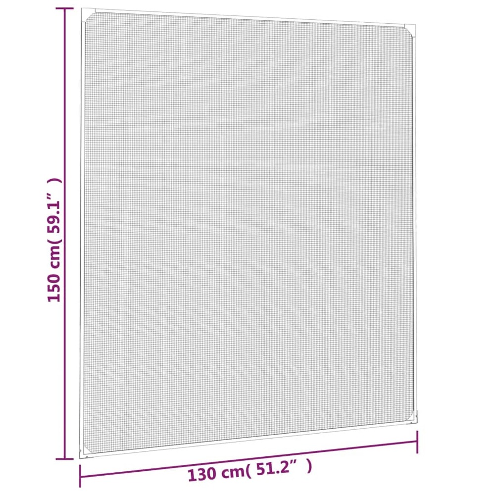 Moustiquaire magnétique pour fenêtres anthracite 130x150 cm