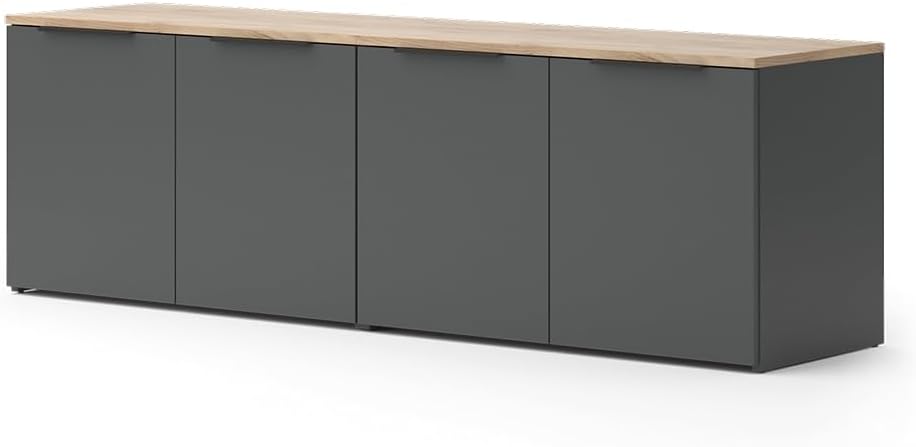 Vicco Wohnwand Wido, TV-Wand, Anthrazit/Sonoma, 2 Teile