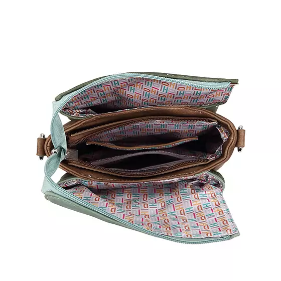 Hi-Di-Hi Tweet Shoulderbag Dark Green/ Light Green/ Dark Brown