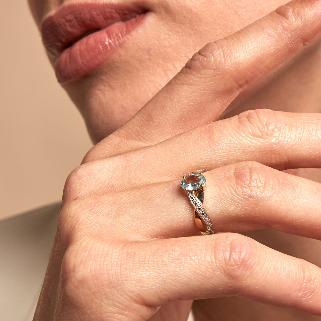 Bague Candice Or Jaune Topaze