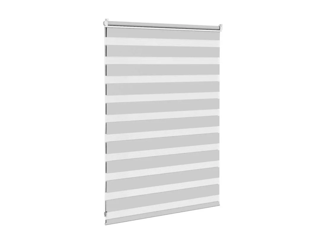 Store zèbre gris clair largeur du tissu 110,9 cm polyester