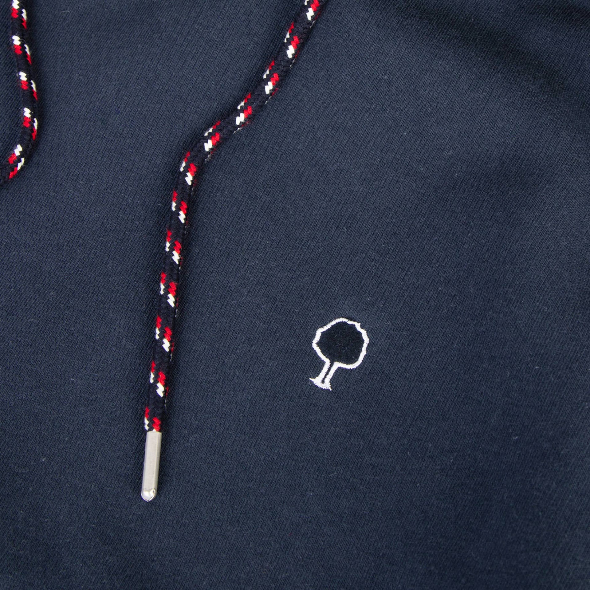 Sweat à capuche bleu marine coton et polyester recyclé - modèle Dirac