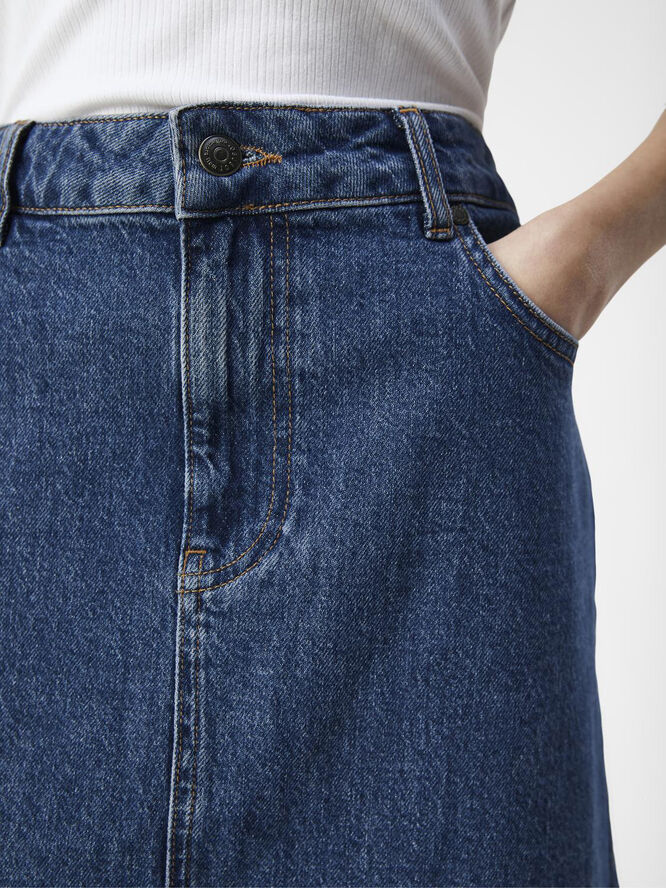 Object OBJELLEN MW LONG DENIM SKIRT NOOS Medium blue denim