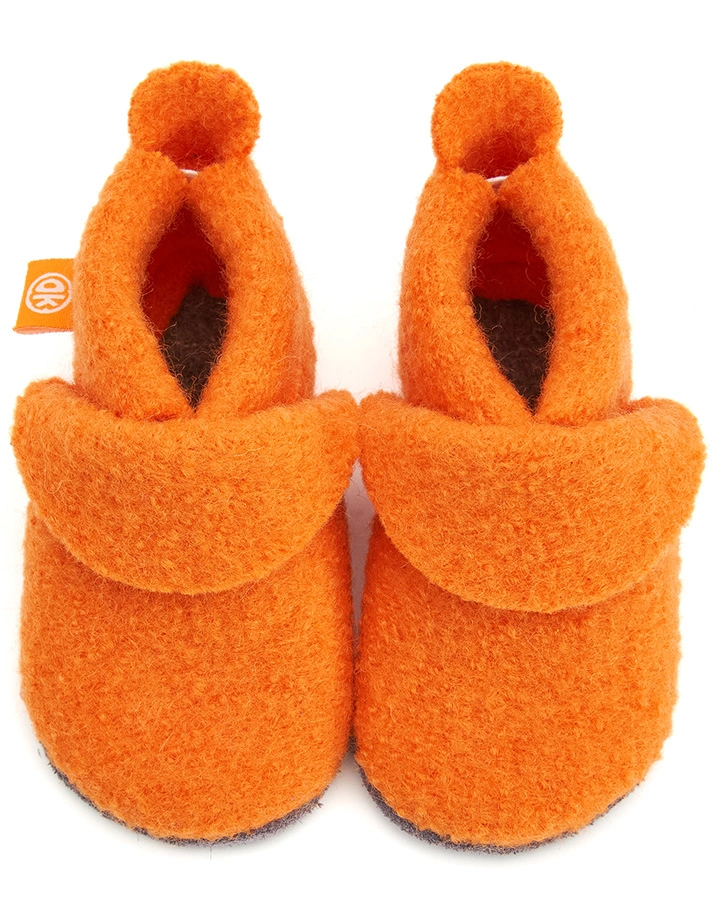 Filz-Hausschuhe WOLLI in orange