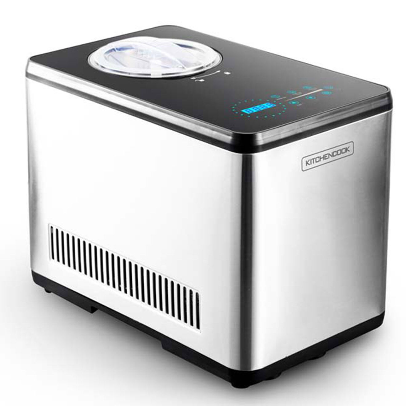 Kitchencook Sorbetière - Turbine à glace avec groupe froid intégré grise - 1.5 L