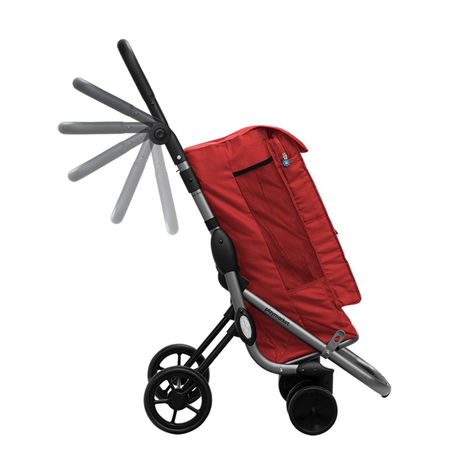 Playmarket Go Up Premium Boodschappentrolley rood