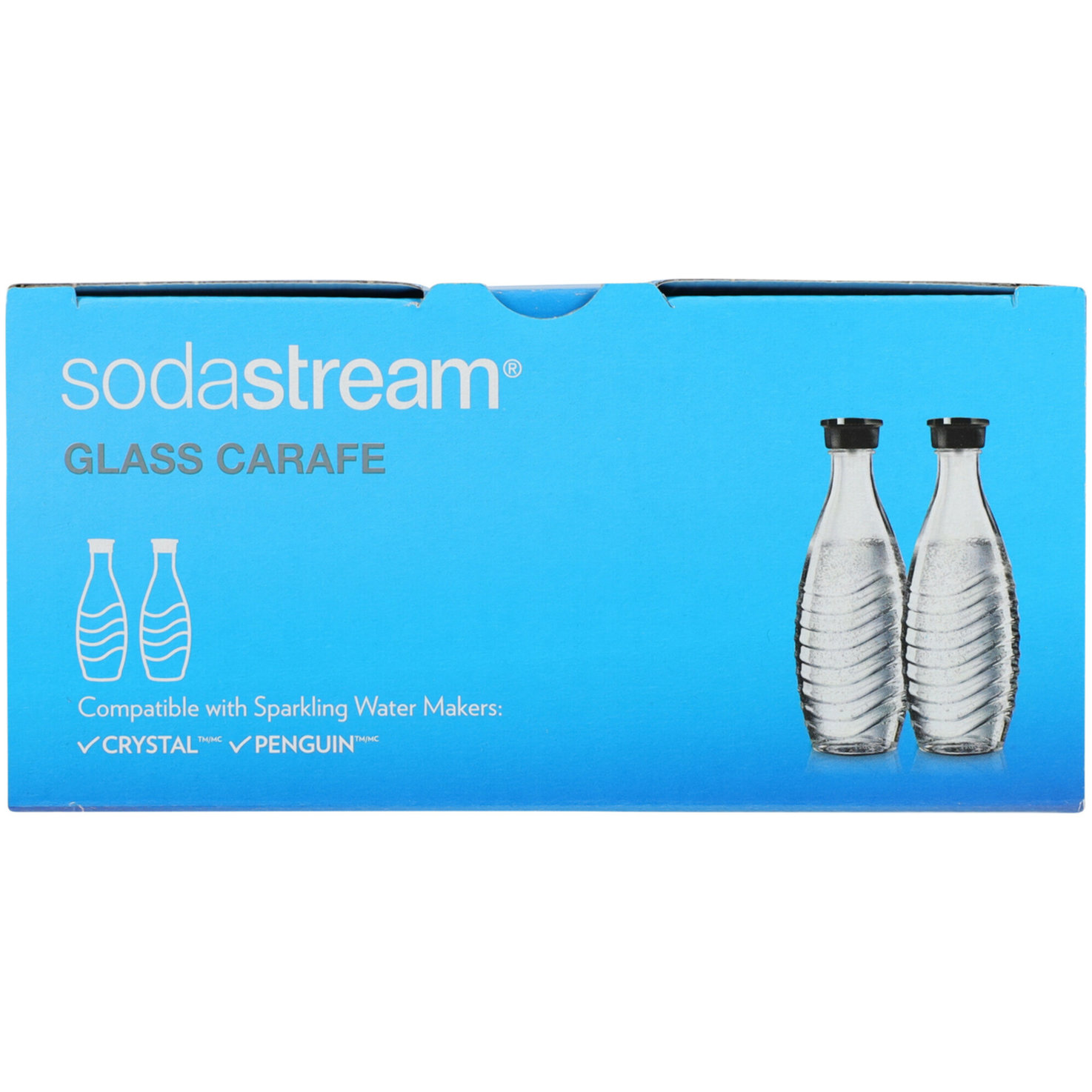 Sodastream Glaskaraffe 615ml mit Drehverschluss - Duopack
