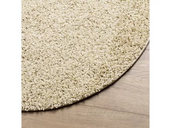 Tapis shaggy à poils longs moderne doré ø 100 cm