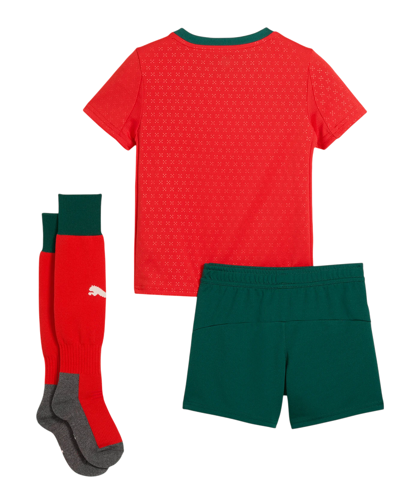 PUMA Portugal Minikit Trikot Set Home 2025 Kids Rot F01