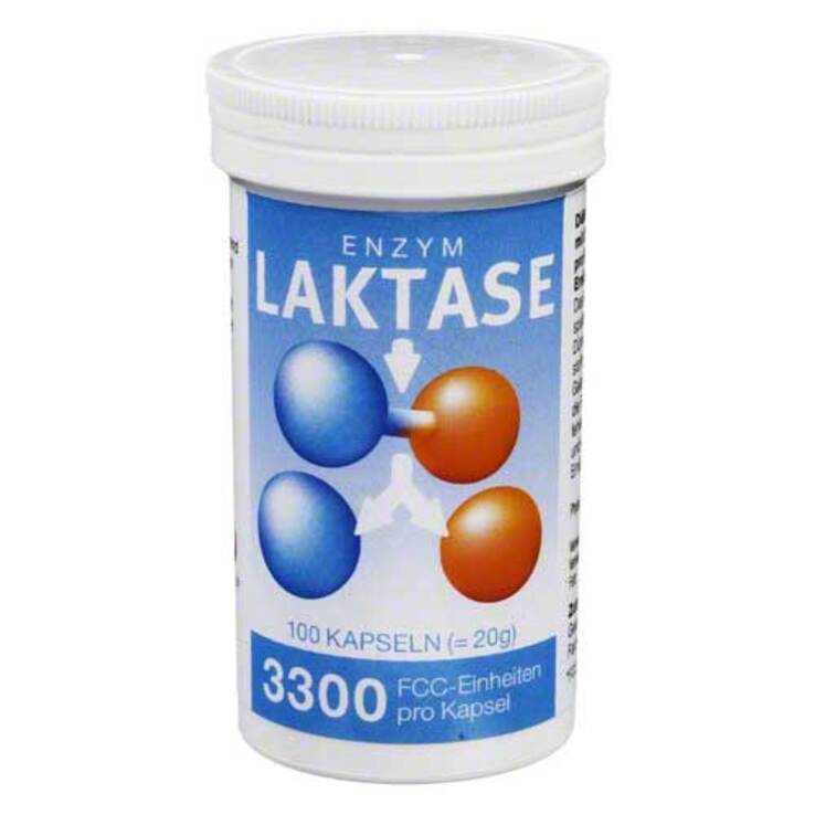 Laktase 3300 FCC Enzym Kapseln, 100 St