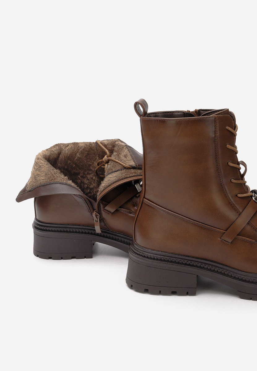 Bottines rangers femme bruns Averda