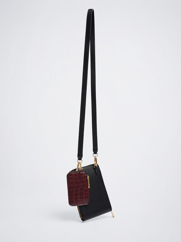 Bolsa de couro para celular - Multicolorida