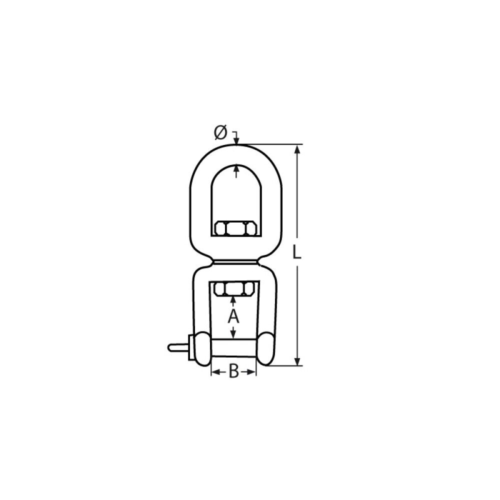 SVIVEL ØYE-GAFFEL 8255 A4 6MM