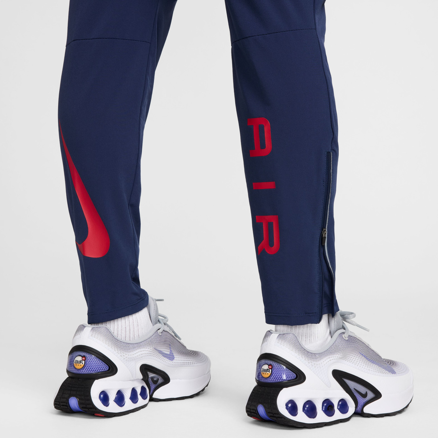 Nike Sportswear Air Trainingspak Full-Zip Woven Donkerblauw Beige Rood Zilver